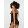 Nuisette Ivy noire transparente – Lingerie sexy DKaren | Jolie-Dessous