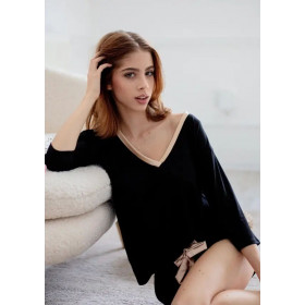 Pyjama Edith femme avec short – Élégance & confort | Jolie-Dessous