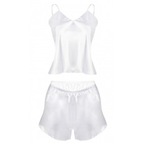 Ensemble sexy en satin blanc "Karen" - DKaren
