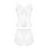 Ensemble sexy en satin blanc "Karen" - DKaren