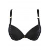 Axami V-10641 – Soutien-Gorge Push-Up Noir Clouté | Lingerie Sexy