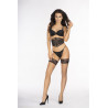 Axami V-10641 – Soutien-Gorge Push-Up Noir Clouté | Lingerie Sexy