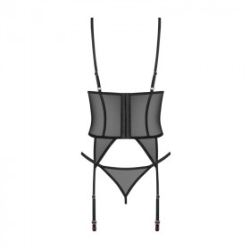 Corset ouvert en maille douce – Élégance Noire | Joli(e) Dessous