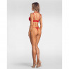Ensemble rouge Matildea : lingerie sexy en dentelle & chaîne dorée | Joli(e) Dessous Ensemble rouge Matildea : lingerie sexy en dentelle & chaîne dorée | Joli(e) Dessous