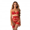Ensemble rouge Matildea : lingerie sexy en dentelle & chaîne dorée | Joli(e) Dessous Ensemble rouge Matildea : lingerie sexy en dentelle & chaîne dorée | Joli(e) Dessous