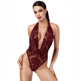 Body F386 Royal Cascade flock bordeaux gainant | Joli(e) Dessous