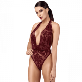 Body F386 Royal Cascade flock bordeaux gainant | Joli(e) Dessous