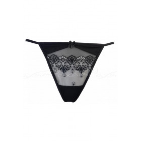 String Ficelle Noir V-5138 Bell d’Axami – Tulle Transparent & Dentelle Délicate | Joli(e) Dessous