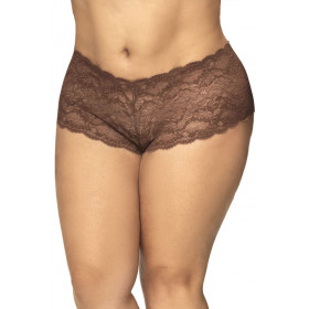 Shorty dentelle cacao grande taille Mapalé - Lingerie féminine