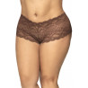 Shorty dentelle cacao grande taille Mapalé - Lingerie féminine