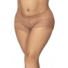 Shorty dentelle taupe grande taille Mapalé - Lingerie féminine