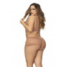 Shorty dentelle taupe grande taille Mapalé - Lingerie féminine