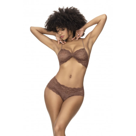 Ensemble lingerie dentelle Cacao Mapalé - top et tanga