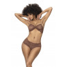 Ensemble lingerie dentelle Cacao Mapalé - top et tanga