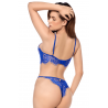 Ensemble lingerie 3 pièces dentelle Bleu - Mapalé