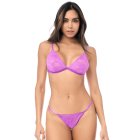 Ensemble lingerie dentelle  Mapalé - top et shorty