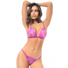 Ensemble sexy 2 pièces broderie florale - Mapalé