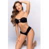 Bikini Bandeau Noir avec Anneau Central - Mapalé