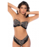 Bikini Bandeau Léopard avec Dentelle - Mapalé