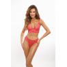 Soutien-gorge semi-corset rouge Axami V-11901