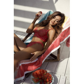 Soutien-gorge semi-corset rouge Axami V-11901