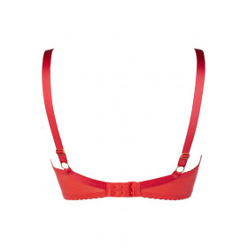 Soutien-gorge balconnet push-up rouge Axami V-12011