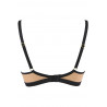 Soutien-gorge balconnet dentelle noir beige Axami V-11891