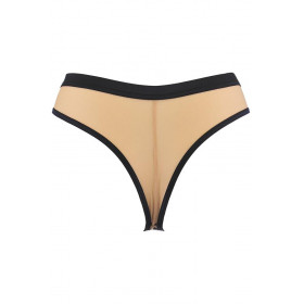 String dentelle noir beige Axami V-11898 – Collection florale