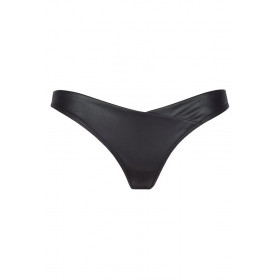 Tanga brésilien noir effet latex Axami V-12045 | Jolie-Dessous