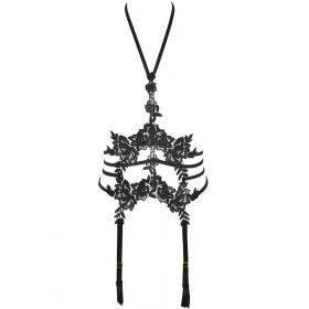 Porte-jarretelles dentelle noir Axami V-12042 | Jolie-Dessous