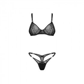 Ensemble lingerie noir Olianna 2 pièces – Obsessive