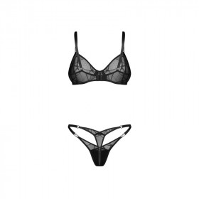 Ensemble lingerie noir Olianna 2 pièces – Obsessive