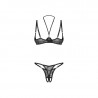 Ensemble ouvert noir Olianna 2 pièces – Obsessive