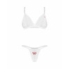 Weddya Bride ensemble lingerie 3 pièces blanc | Obsessive