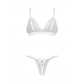 Weddya Bride ensemble lingerie 3 pièces blanc | Obsessive