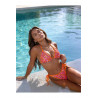 Haut Bikini Triangle Sequins Orange Axami V-12101