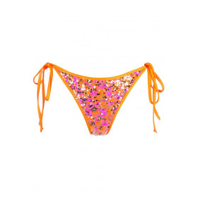 Culotte Bikini Sequins Orange Axami V-12103