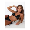 Haut Bikini Triangle Sequins Noir Axami V-12111