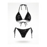 Culotte Bikini Sequins Noir Axami V-12113