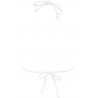 Haut Bikini Triangle Sequins Blanc Axami V-12121