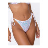 Culotte Bikini Sequins Blanc Axami V-12123