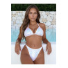 Culotte Bikini Sequins Blanc Axami V-12123