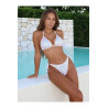 Culotte Bikini Sequins Blanc Axami V-12123