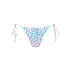 Culotte Bikini Sequins Blanc Axami V-12123