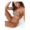 Haut Bikini Triangle Sequins Doré Axami V-12081