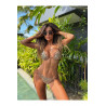 Haut Bikini Triangle Sequins Doré Axami V-12081