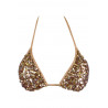 Haut Bikini Triangle Sequins Doré Axami V-12081