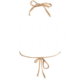 Haut Bikini Triangle Sequins Doré Axami V-12081