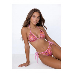 Haut Bikini Triangle Sequins Rose Axami V-12091