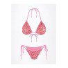 Haut Bikini Triangle Sequins Rose Axami V-12091